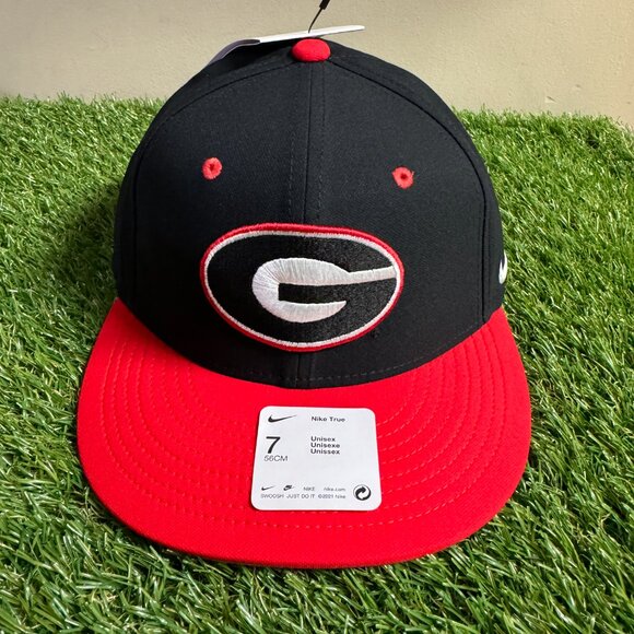 Nike UGA Dawgs Georgia Bulldogs Baseball Team Issued Fitted Cap Hat Black - Picture 10 of 15
